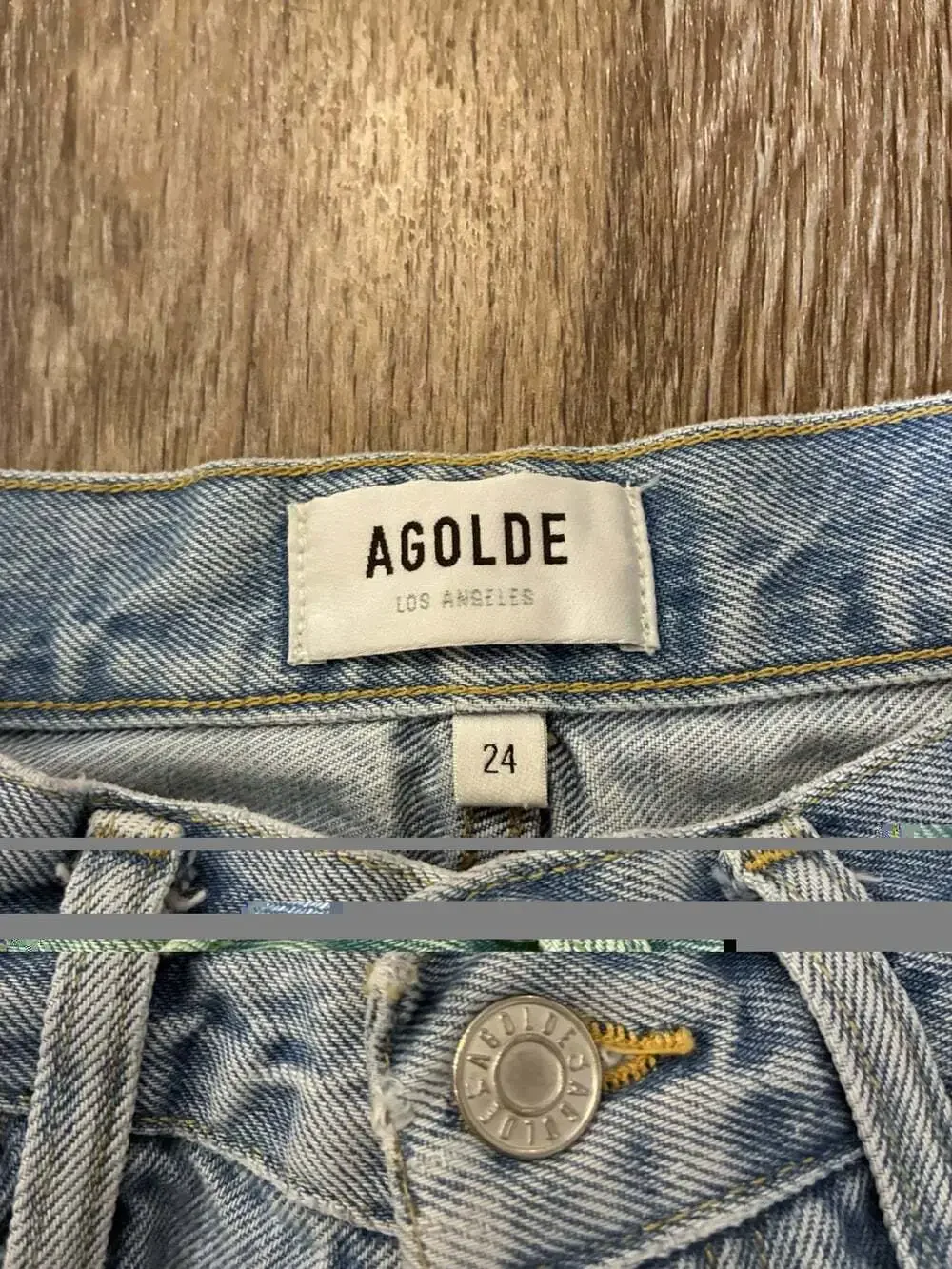Agolde Parker Long Short in Swapmeet Size 24